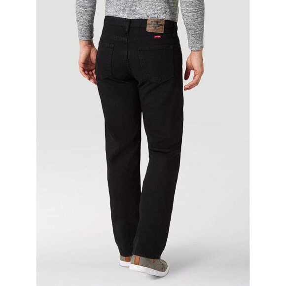 WRANGLER Men's Five Star Premium Denim Relaxed Fit Jean Size 36X30 In Coal Black - Picture 2 of 9
